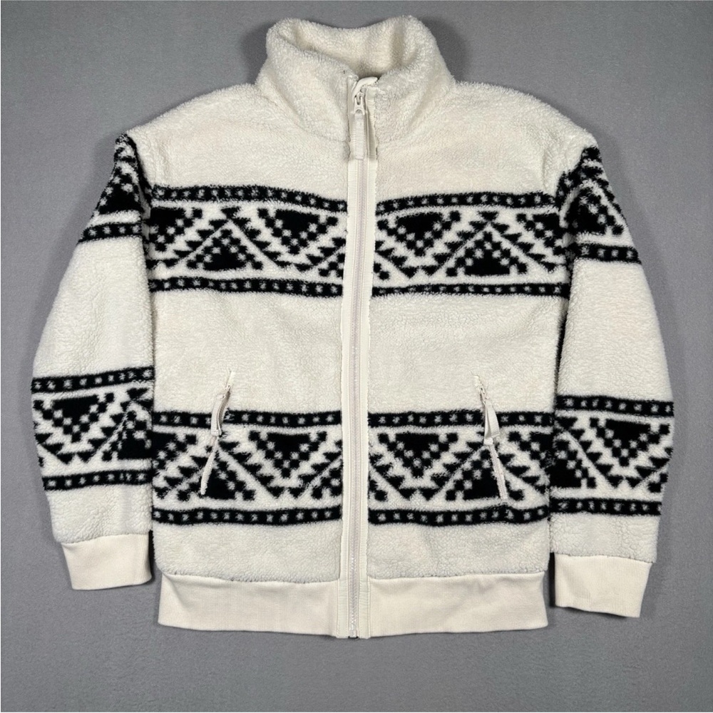 Faherty x B.Yellowtail High Pile Fleece Jacket Women’s Small Ivory Full Zip - Picture 2 of 11